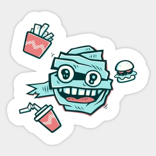 Fast Food Mummy Sticker